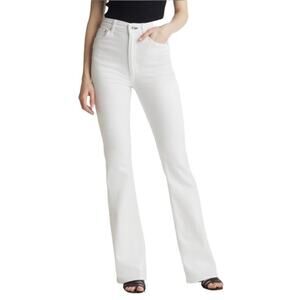 Rag & Bone Casey High-Rise Ankle Flare Jeans White Denim Women’s Size 29x27